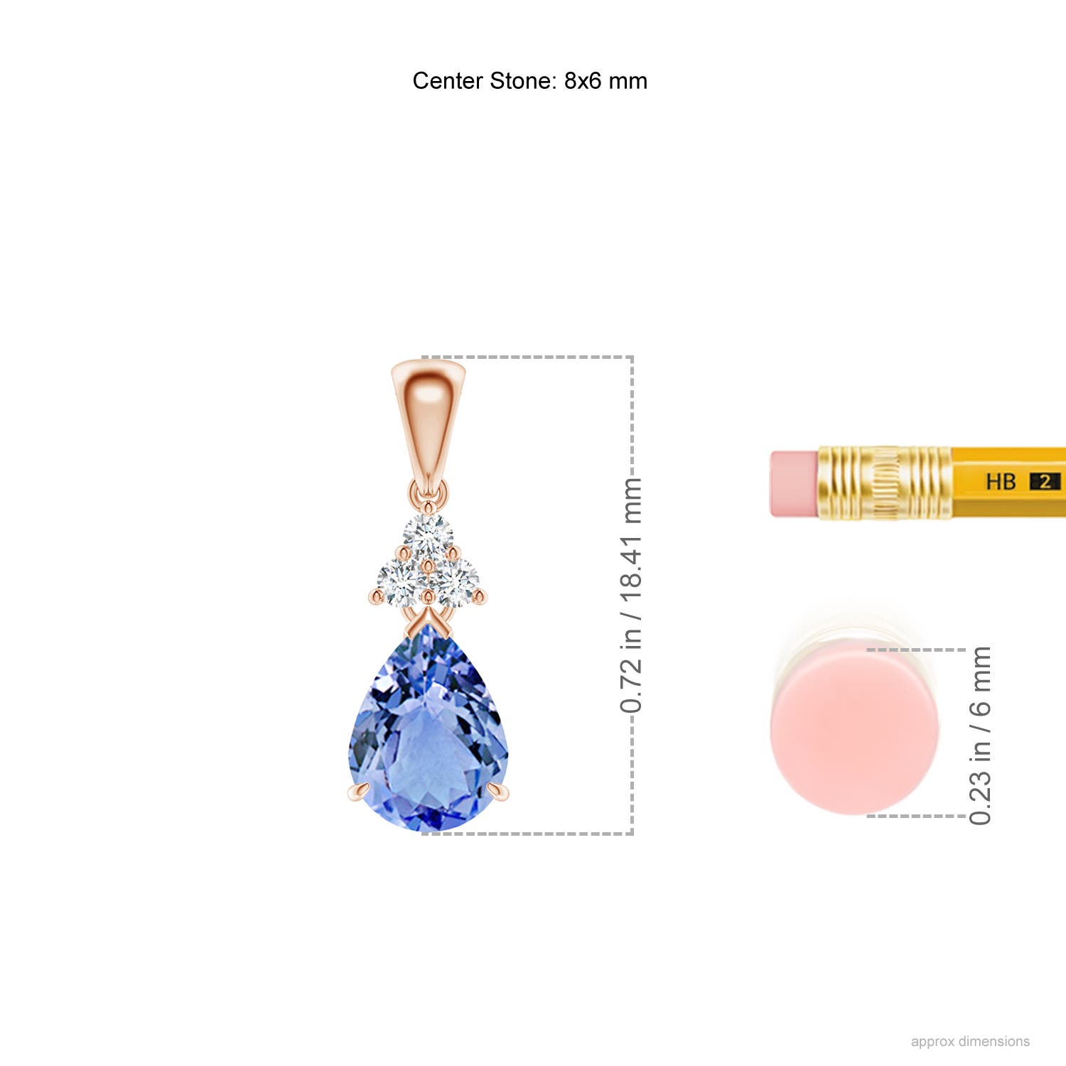 A - Tanzanite / 1.18 CT / 14 KT Rose Gold