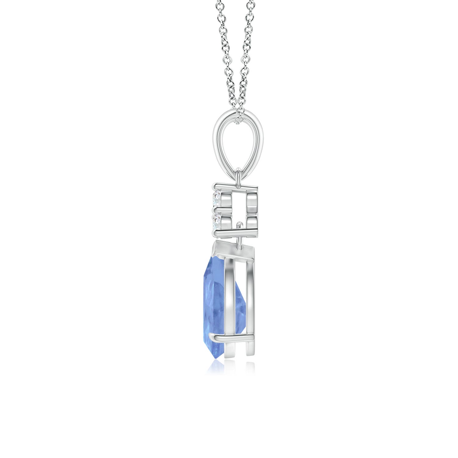 A - Tanzanite / 1.18 CT / 14 KT White Gold