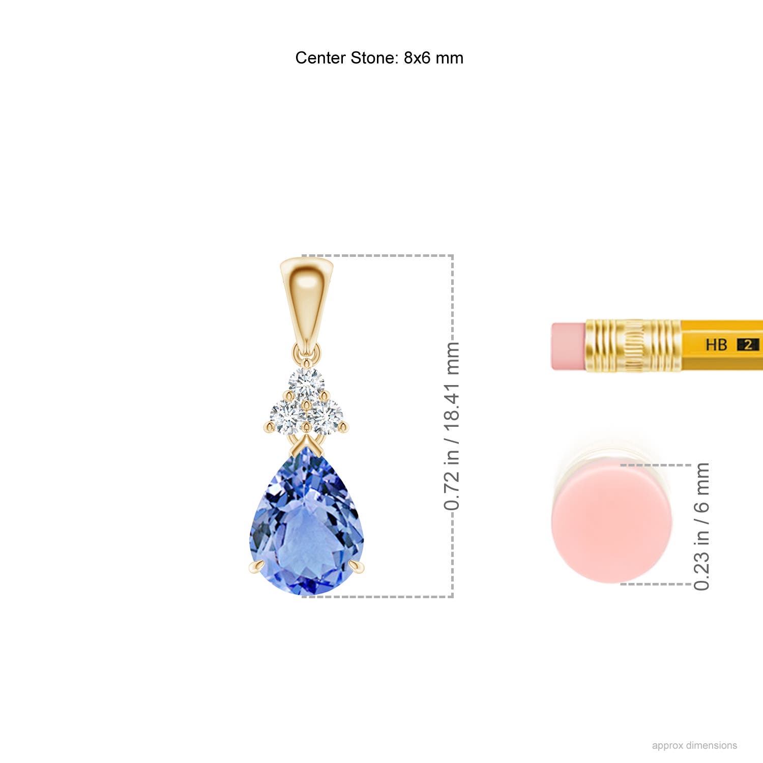 A - Tanzanite / 1.18 CT / 14 KT Yellow Gold