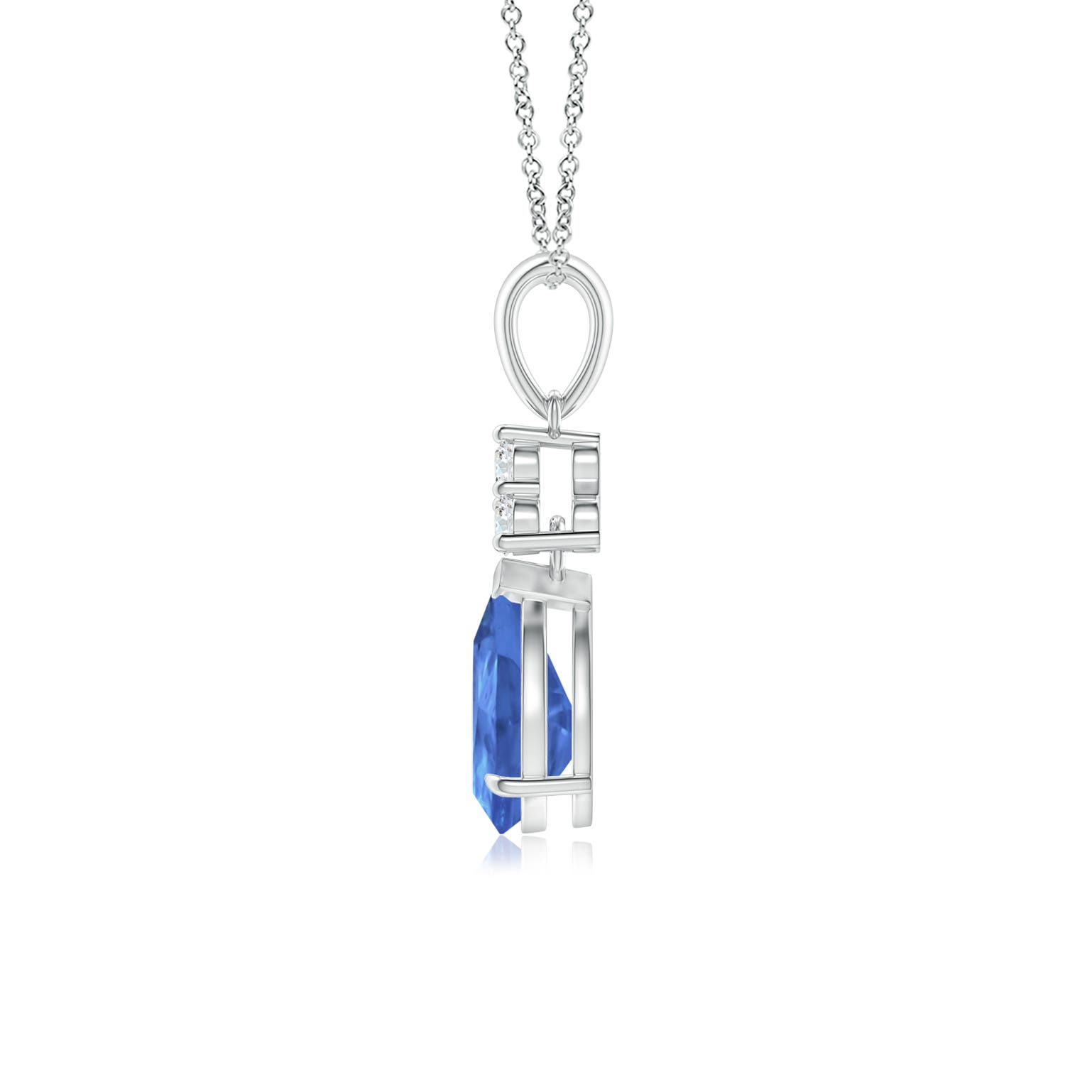 AA - Tanzanite / 1.18 CT / 14 KT White Gold