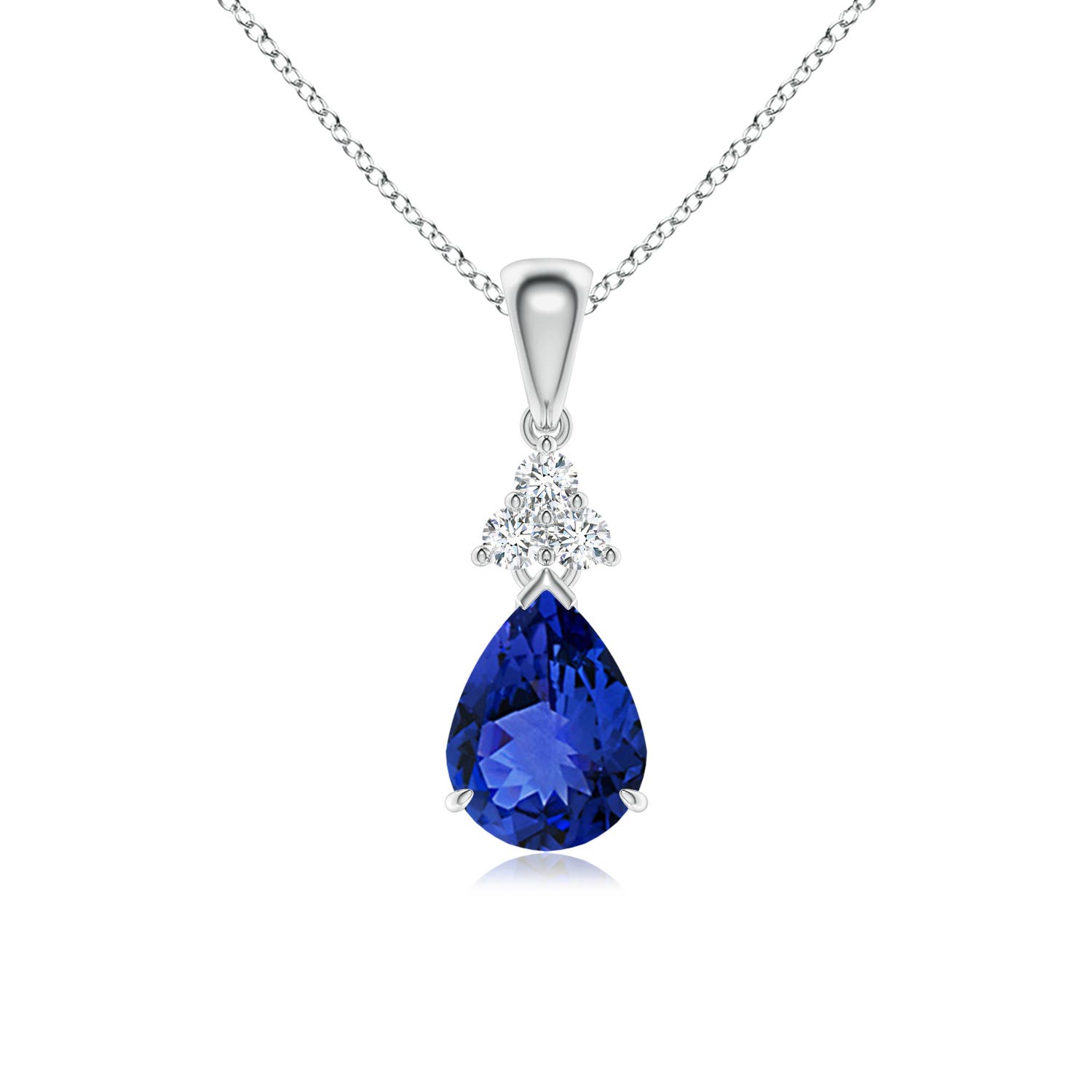 AAA - Tanzanite / 1.18 CT / 14 KT White Gold