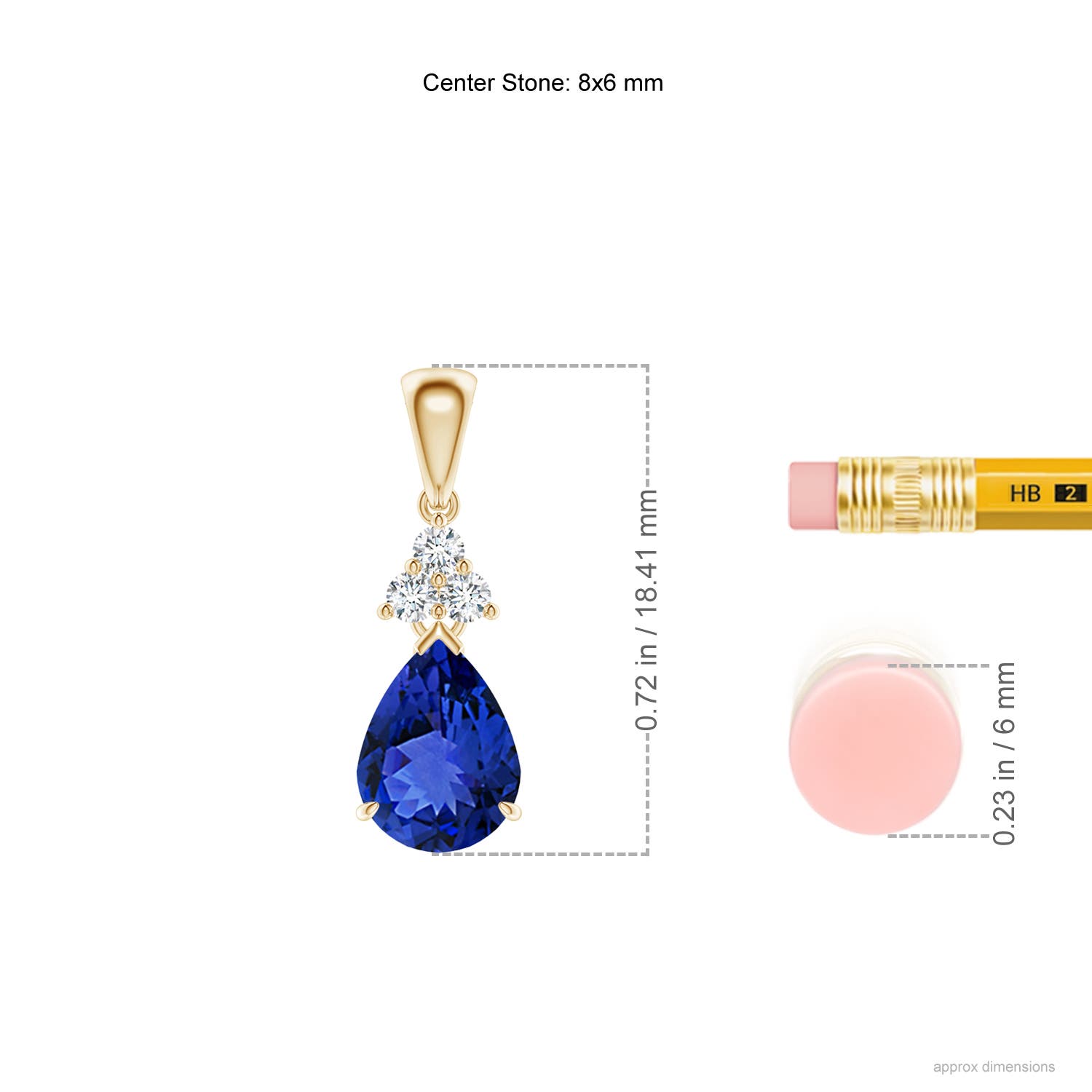 AAA - Tanzanite / 1.18 CT / 14 KT Yellow Gold