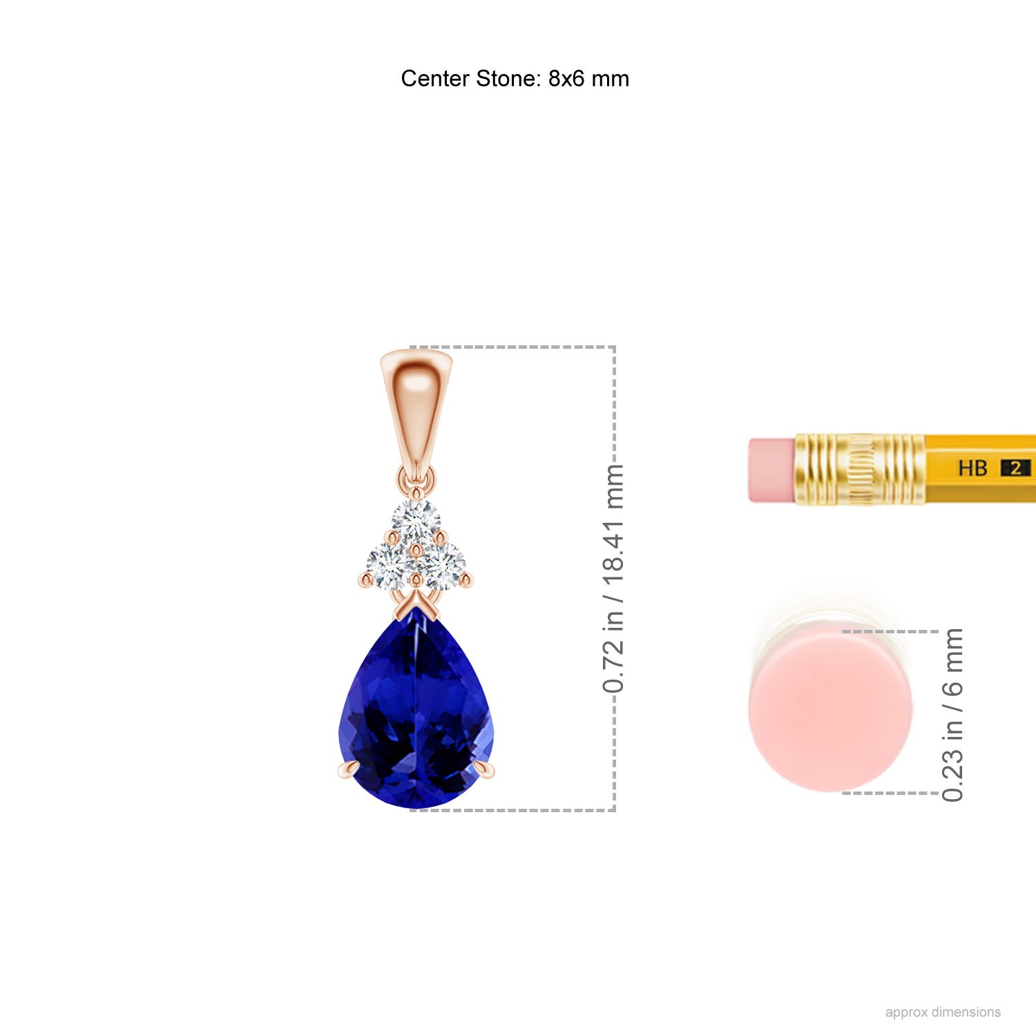 AAAA - Tanzanite / 1.18 CT / 14 KT Rose Gold