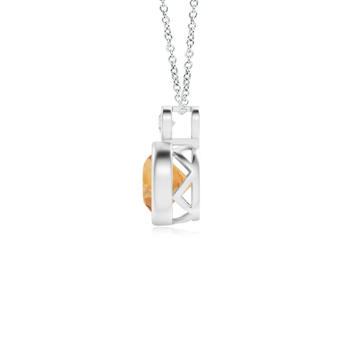 A - Citrine / 0.74 CT / 14 KT White Gold