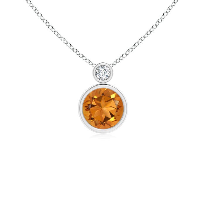 AAA - Citrine / 0.74 CT / 14 KT White Gold