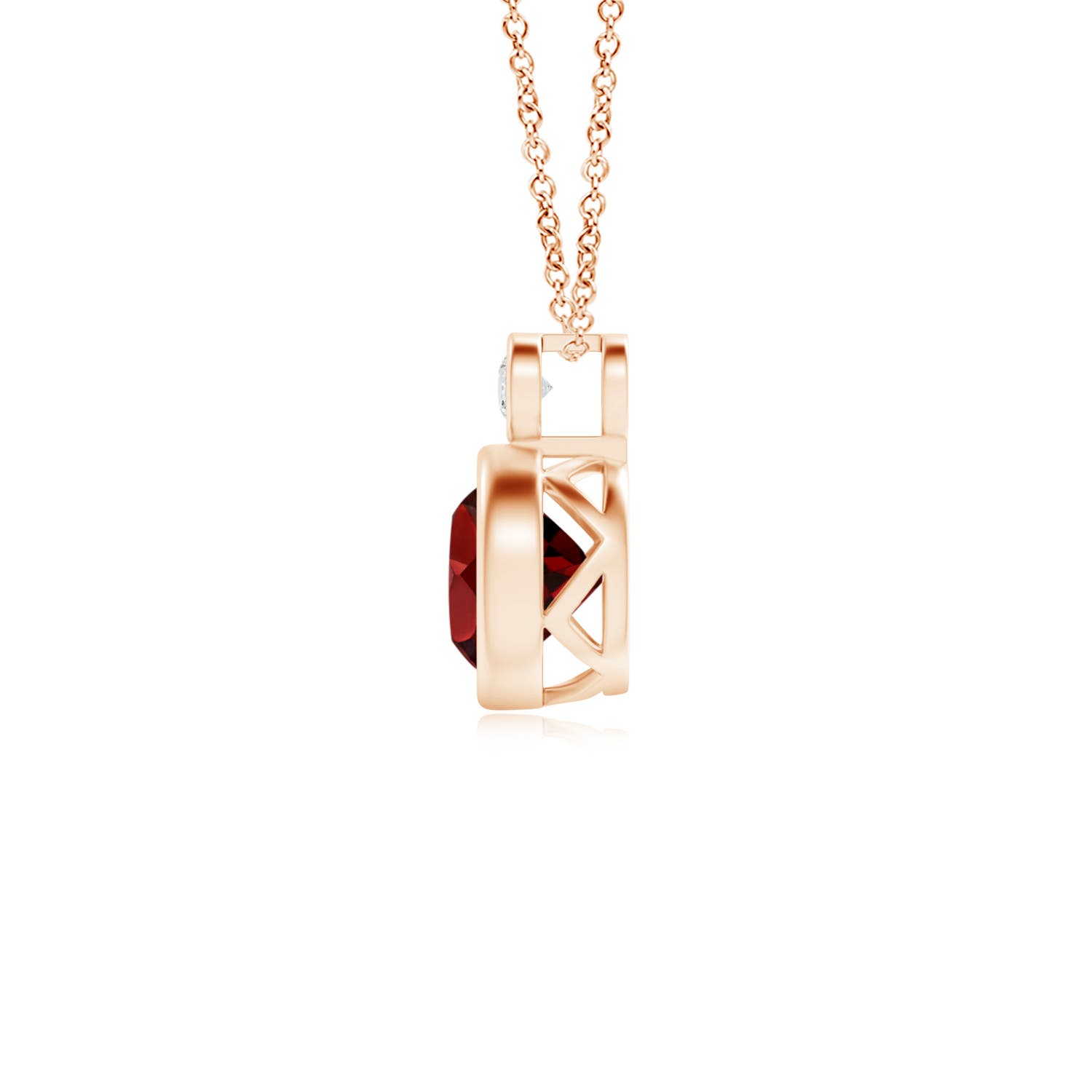 AAAA - Garnet / 1.04 CT / 14 KT Rose Gold