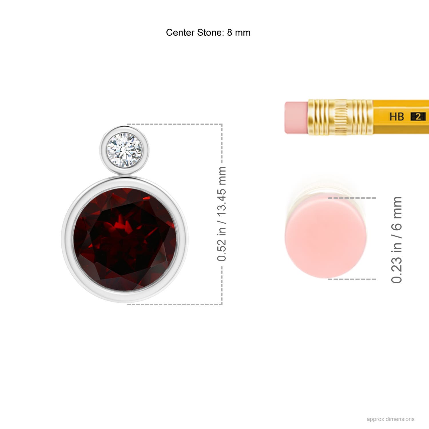 A - Garnet / 2.27 CT / 14 KT White Gold