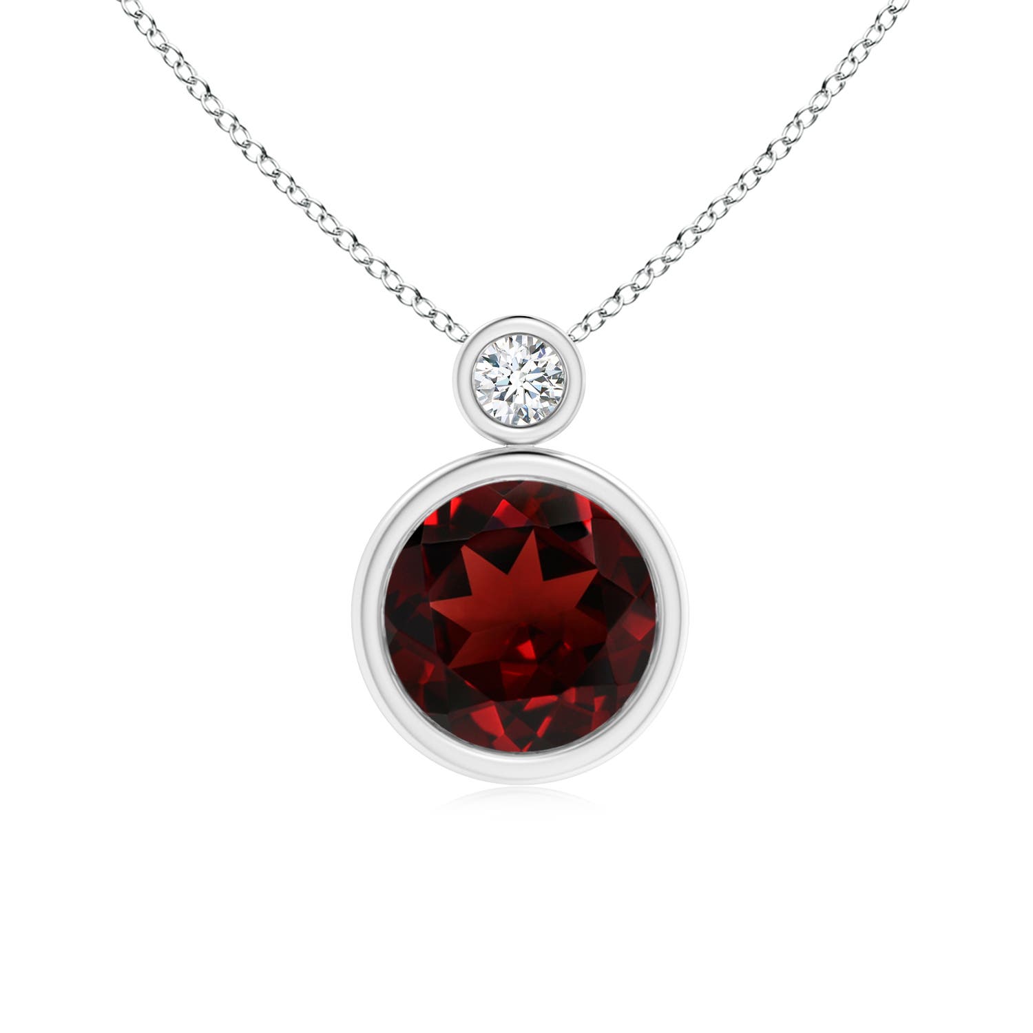 AAA - Garnet / 2.27 CT / 14 KT White Gold