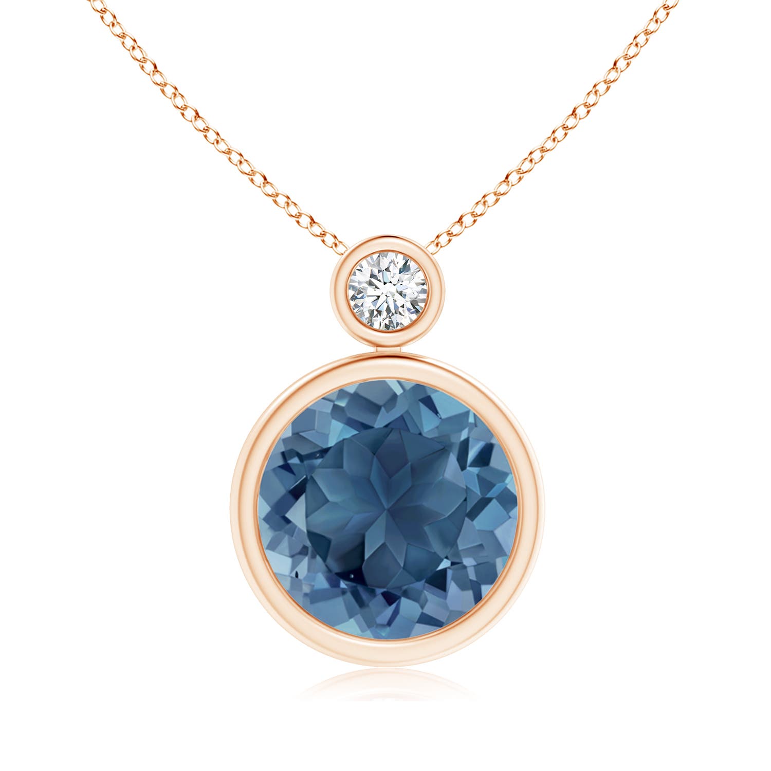 A - London Blue Topaz / 4.31 CT / 14 KT Rose Gold