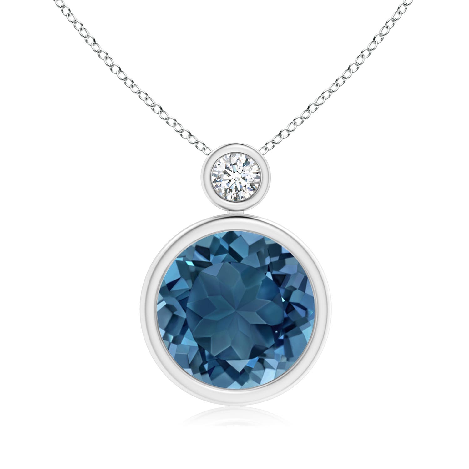 AA - London Blue Topaz / 4.31 CT / 14 KT White Gold