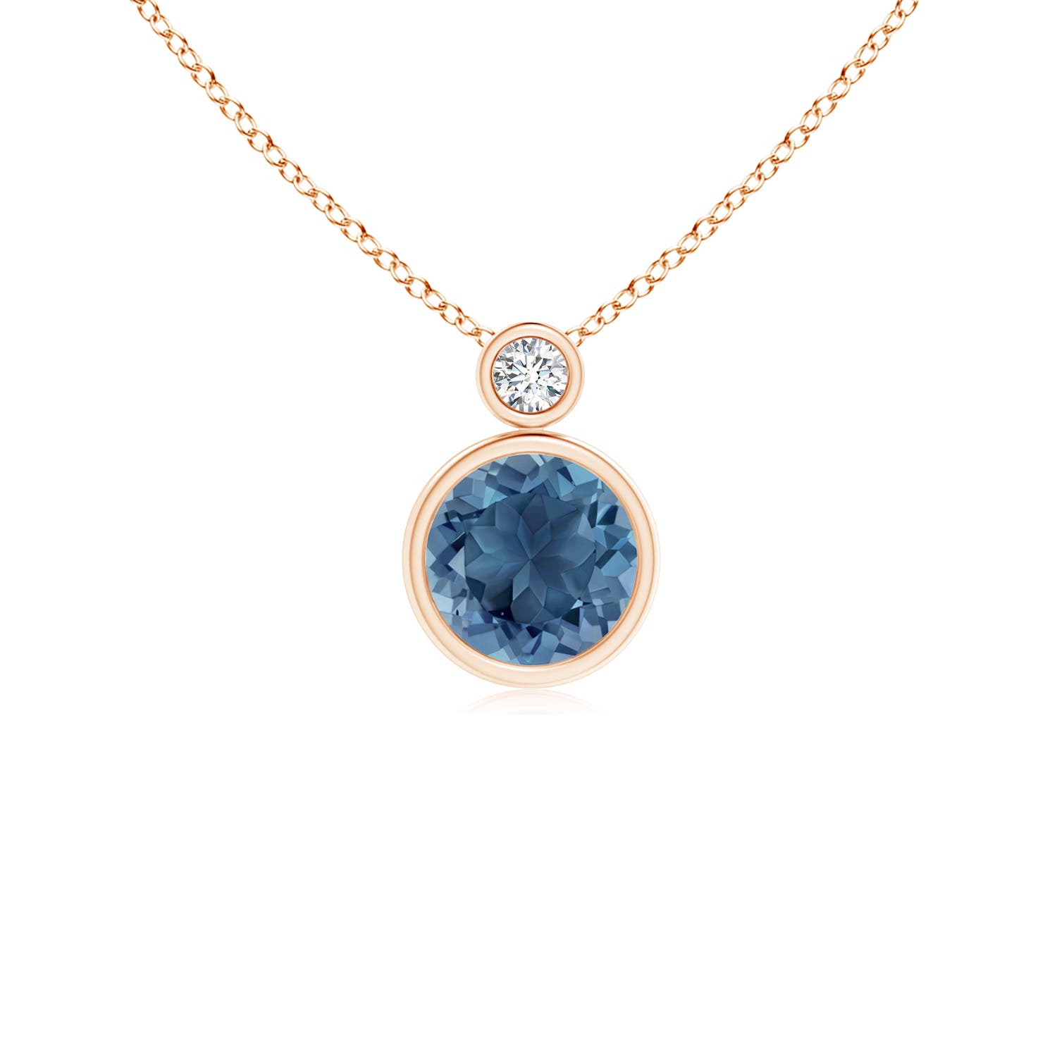 A - London Blue Topaz / 0.99 CT / 14 KT Rose Gold