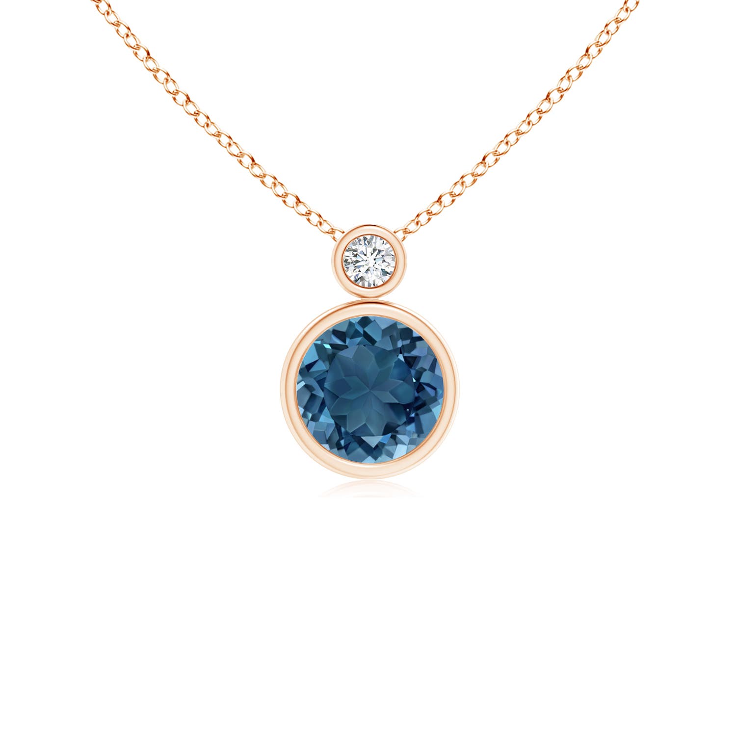 AA - London Blue Topaz / 0.99 CT / 14 KT Rose Gold