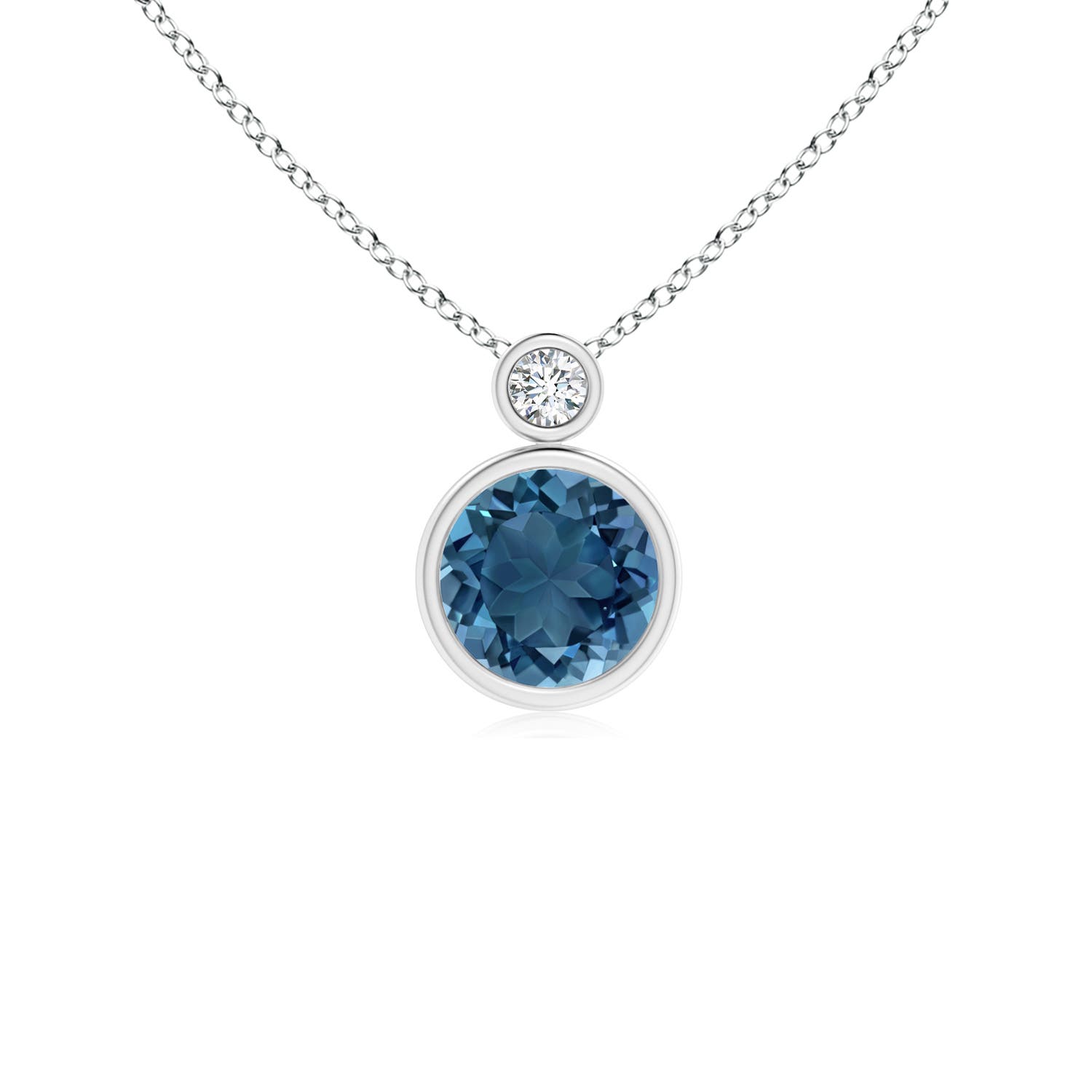 AA - London Blue Topaz / 0.99 CT / 14 KT White Gold