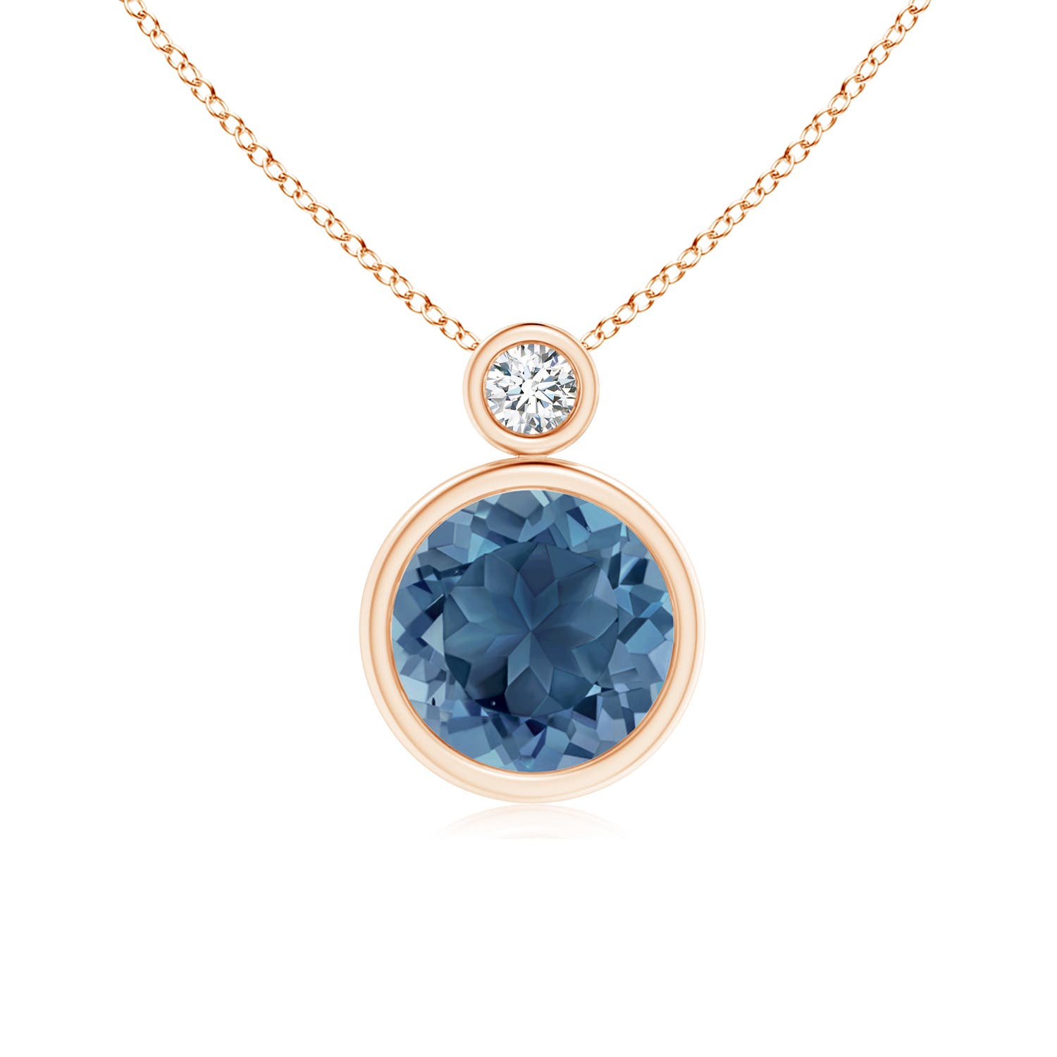 A - London Blue Topaz / 2.42 CT / 14 KT Rose Gold