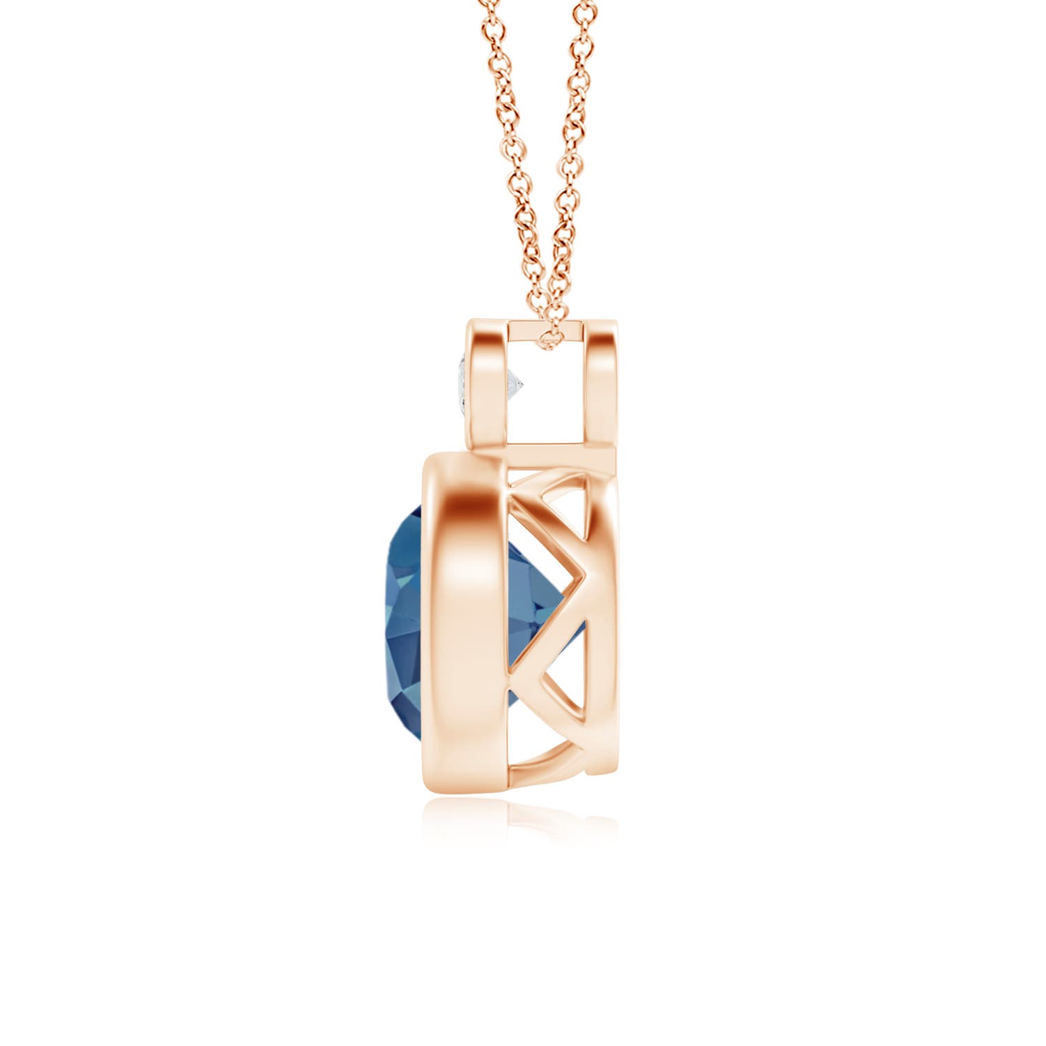 A - London Blue Topaz / 2.42 CT / 14 KT Rose Gold