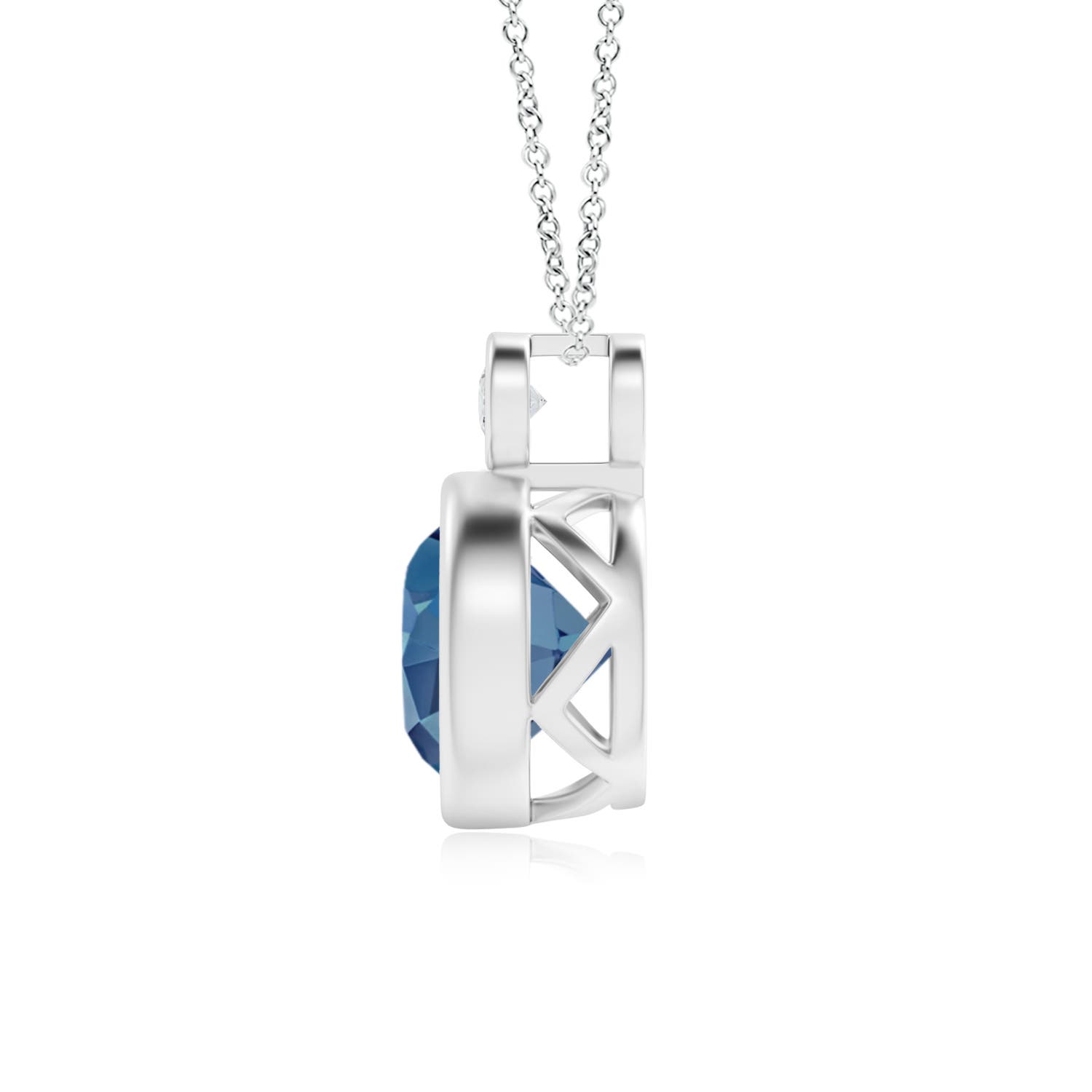 A - London Blue Topaz / 2.42 CT / 14 KT White Gold