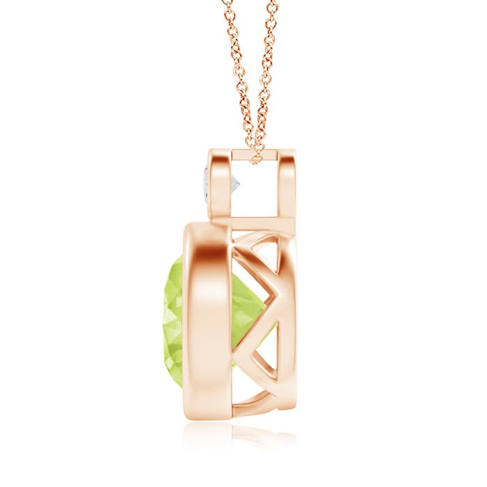 A - Peridot / 3.56 CT / 14 KT Rose Gold