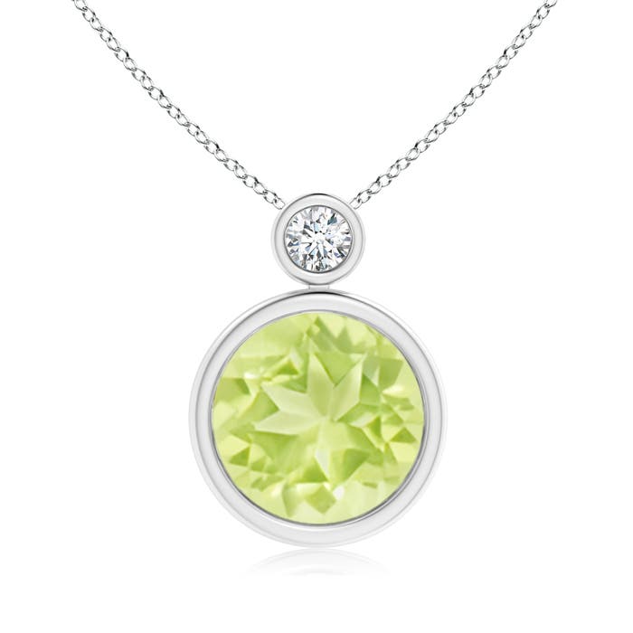 A - Peridot / 3.56 CT / 14 KT White Gold