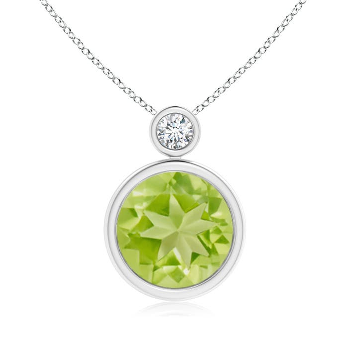 AA - Peridot / 3.56 CT / 14 KT White Gold