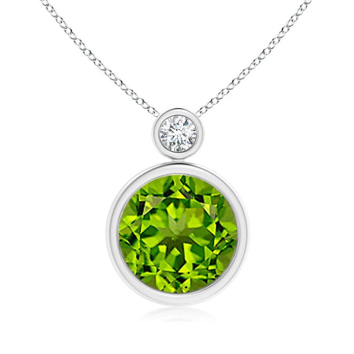 AAAA - Peridot / 3.56 CT / 14 KT White Gold