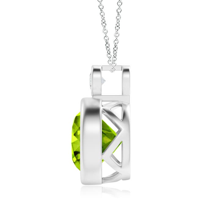 AAAA - Peridot / 3.56 CT / 14 KT White Gold