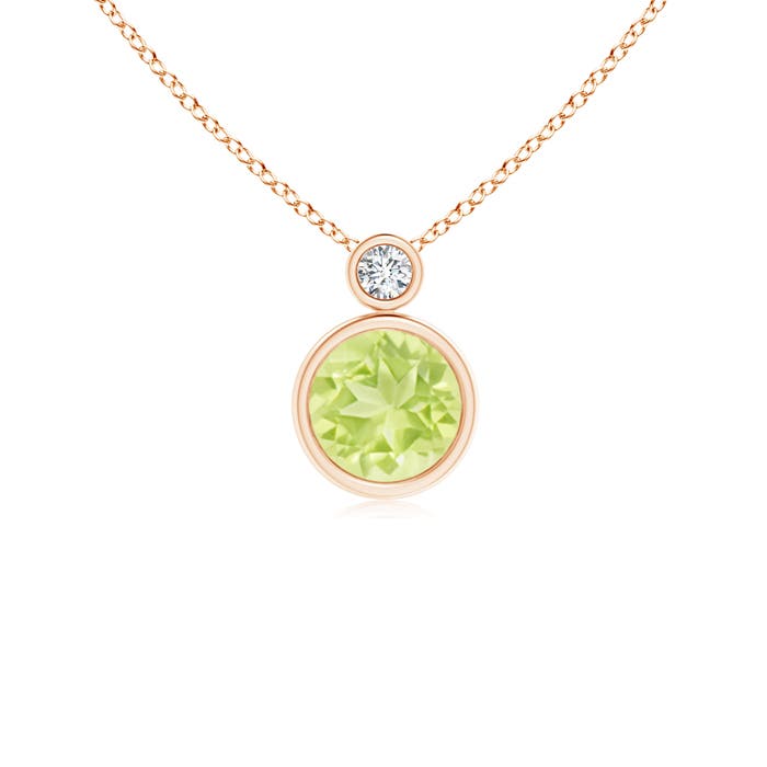 A - Peridot / 0.99 CT / 14 KT Rose Gold