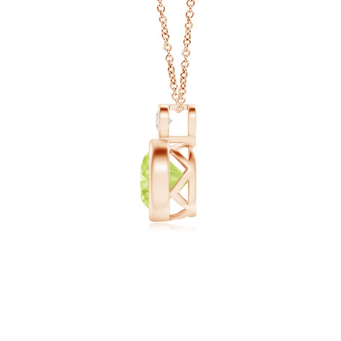 A - Peridot / 0.99 CT / 14 KT Rose Gold