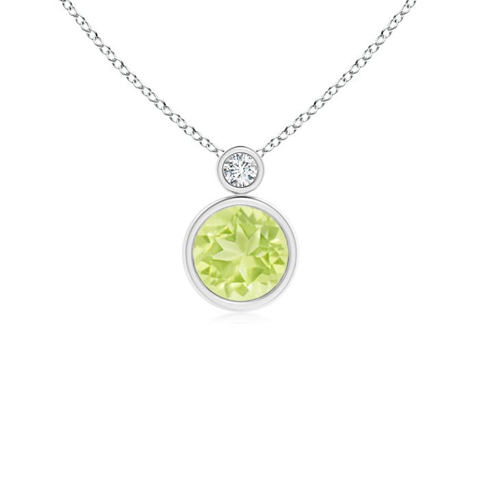 A - Peridot / 0.99 CT / 14 KT White Gold