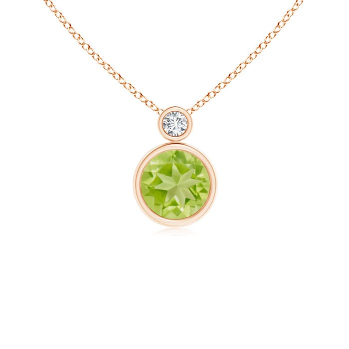 AA - Peridot / 0.99 CT / 14 KT Rose Gold