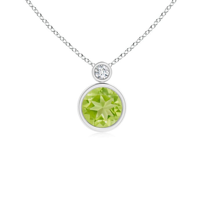 AA - Peridot / 0.99 CT / 14 KT White Gold