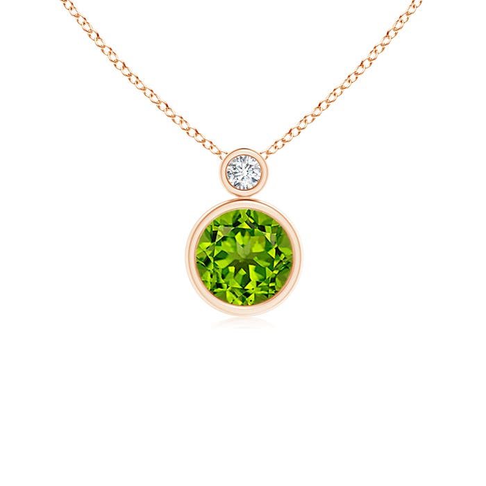 AAAA - Peridot / 0.99 CT / 14 KT Rose Gold