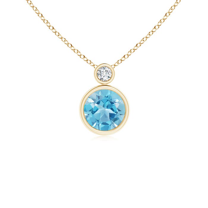 AA - Swiss Blue Topaz / 0.99 CT / 14 KT Yellow Gold