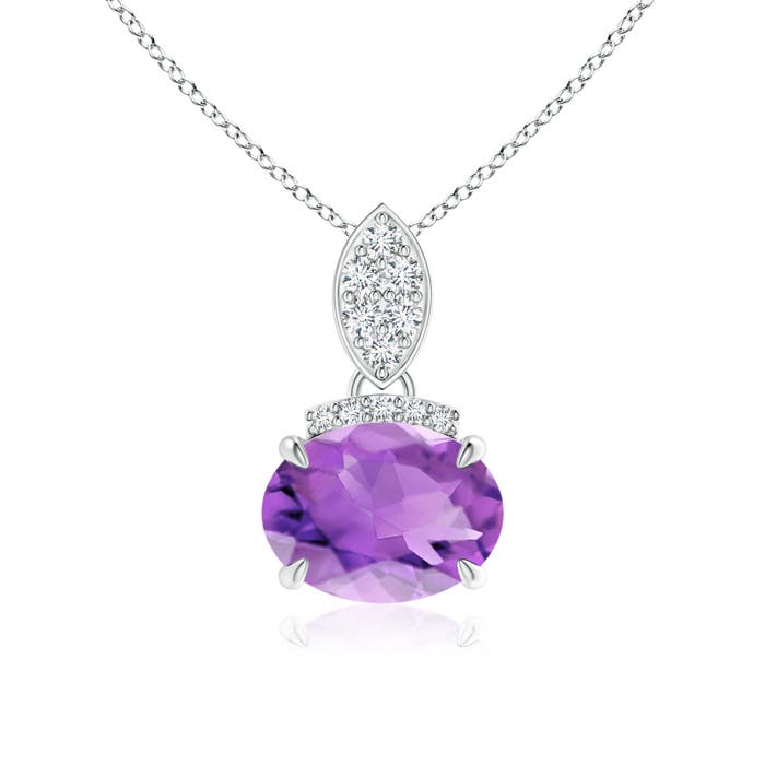 AA - Amethyst / 1.2 CT / 14 KT White Gold