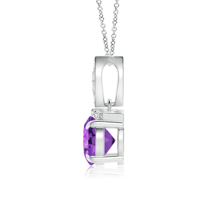 AAA - Amethyst / 1.2 CT / 14 KT White Gold