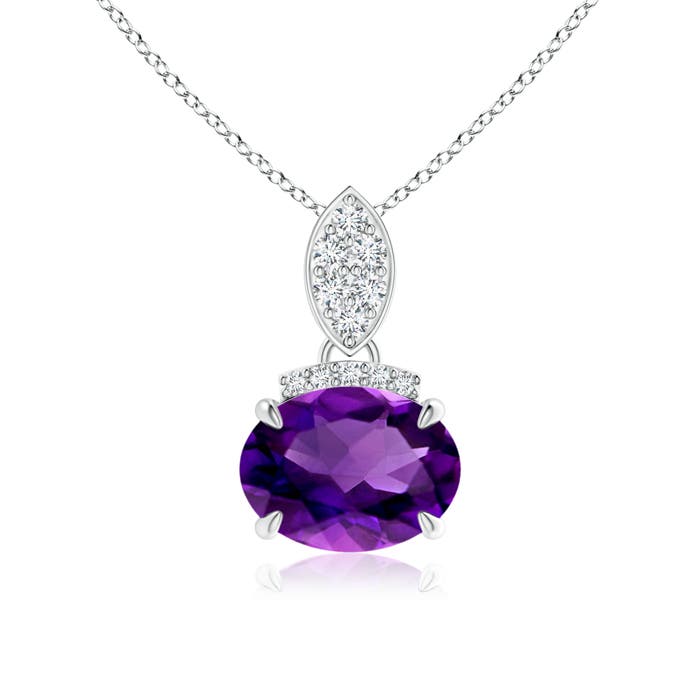 AAAA - Amethyst / 1.2 CT / 14 KT White Gold