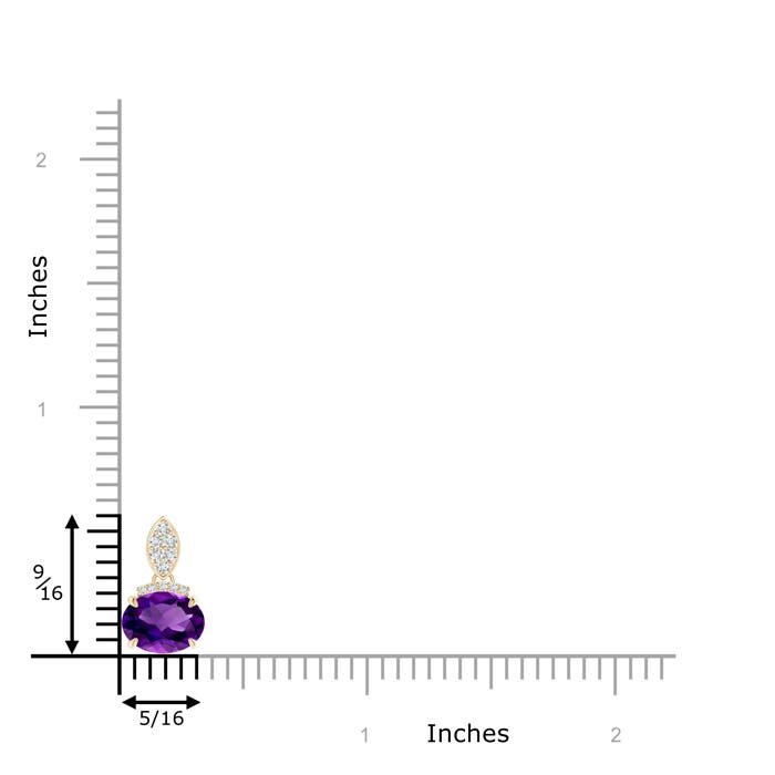 AAAA - Amethyst / 1.2 CT / 14 KT Yellow Gold