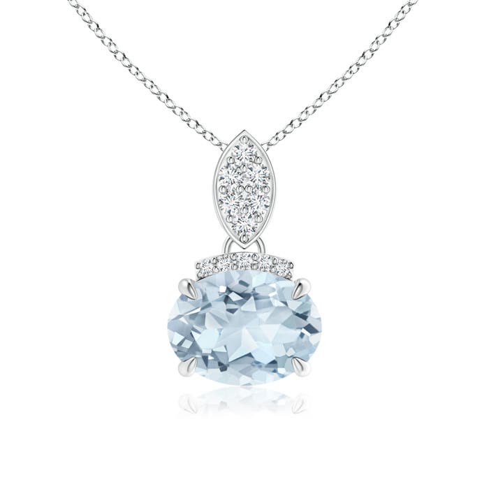 A - Aquamarine / 1.05 CT / 14 KT White Gold