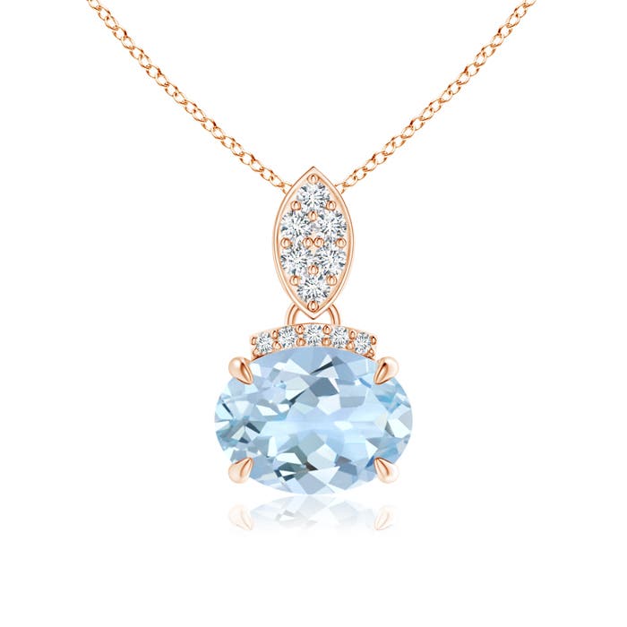 AA - Aquamarine / 1.05 CT / 14 KT Rose Gold