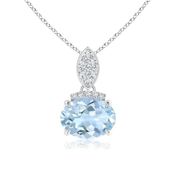 AA - Aquamarine / 1.05 CT / 14 KT White Gold