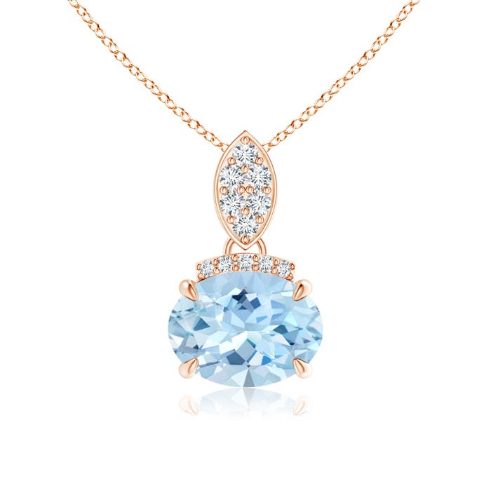 AAA - Aquamarine / 1.05 CT / 14 KT Rose Gold