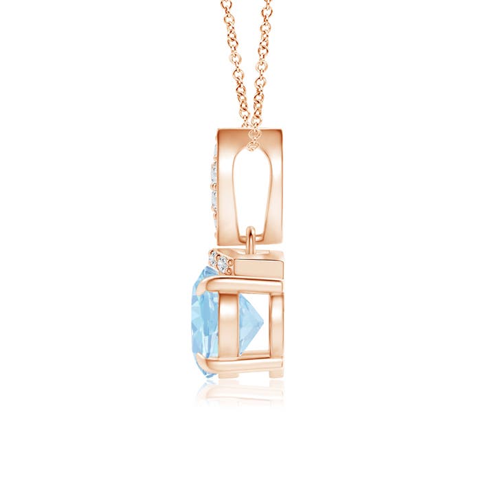 AAA - Aquamarine / 1.05 CT / 14 KT Rose Gold