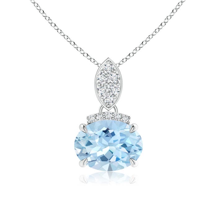 AAA - Aquamarine / 1.05 CT / 14 KT White Gold