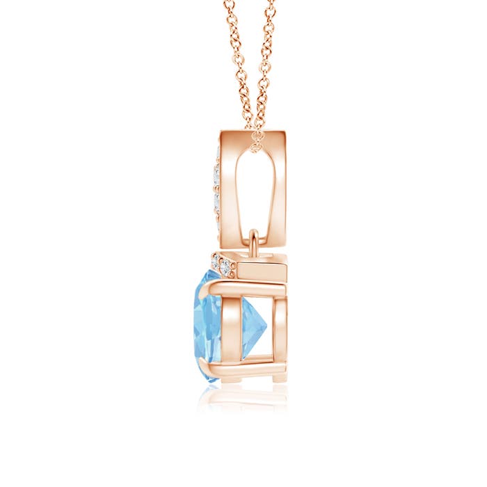 AAAA - Aquamarine / 1.05 CT / 14 KT Rose Gold