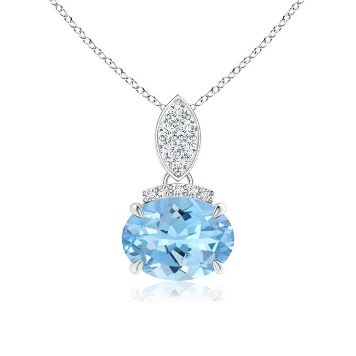 AAAA - Aquamarine / 1.05 CT / 14 KT White Gold