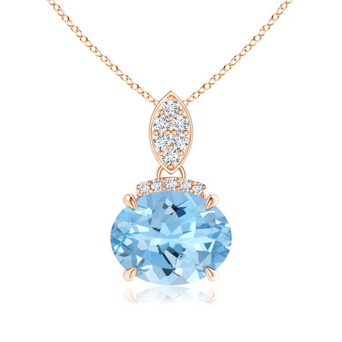 AAAA - Aquamarine / 1.57 CT / 14 KT Rose Gold