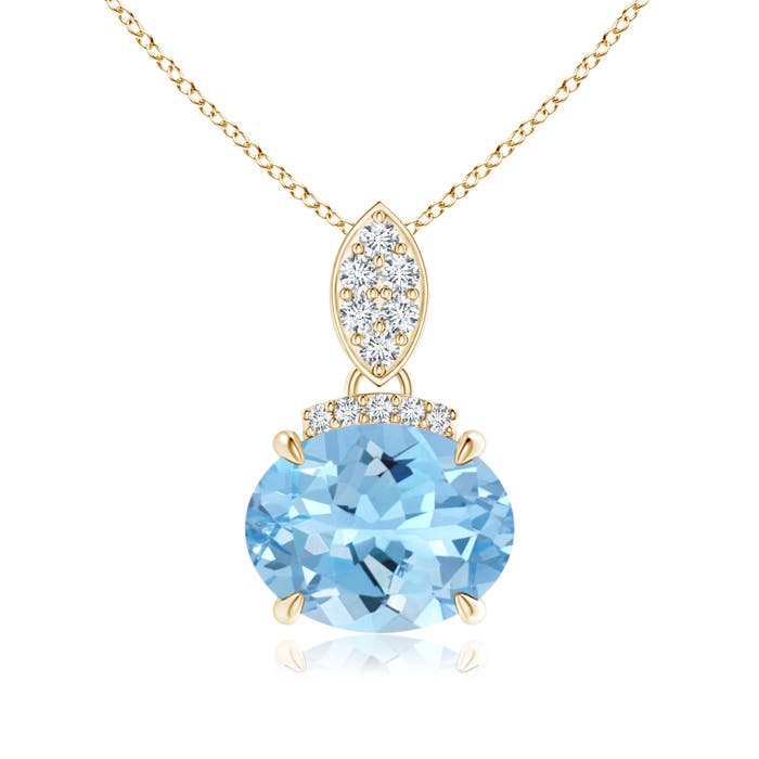 AAAA - Aquamarine / 1.57 CT / 14 KT Yellow Gold