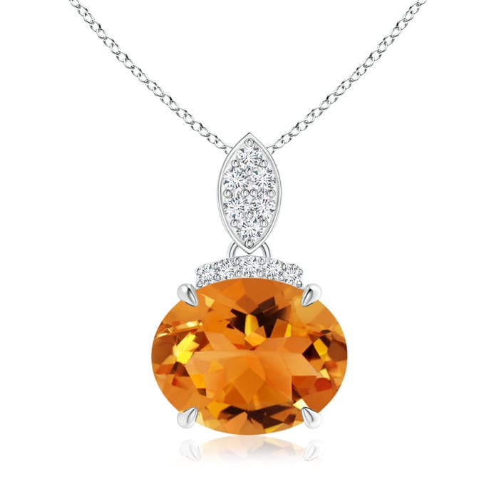 AAA - Citrine / 2.59 CT / 14 KT White Gold