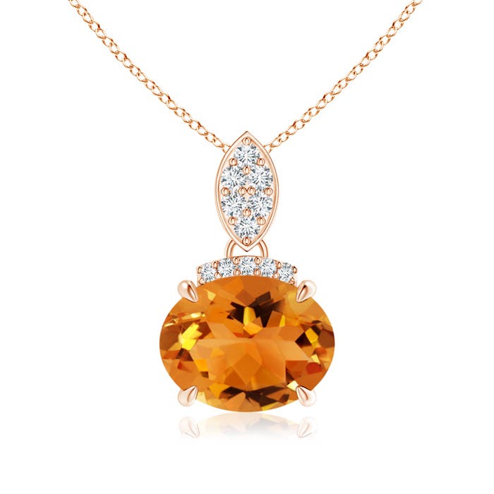 AAA - Citrine / 1.72 CT / 14 KT Rose Gold