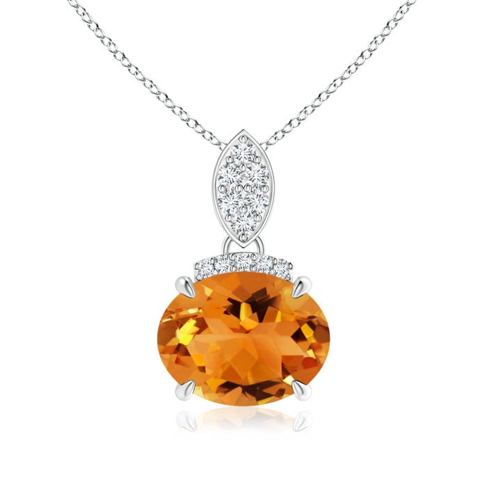 AAA - Citrine / 1.72 CT / 14 KT White Gold