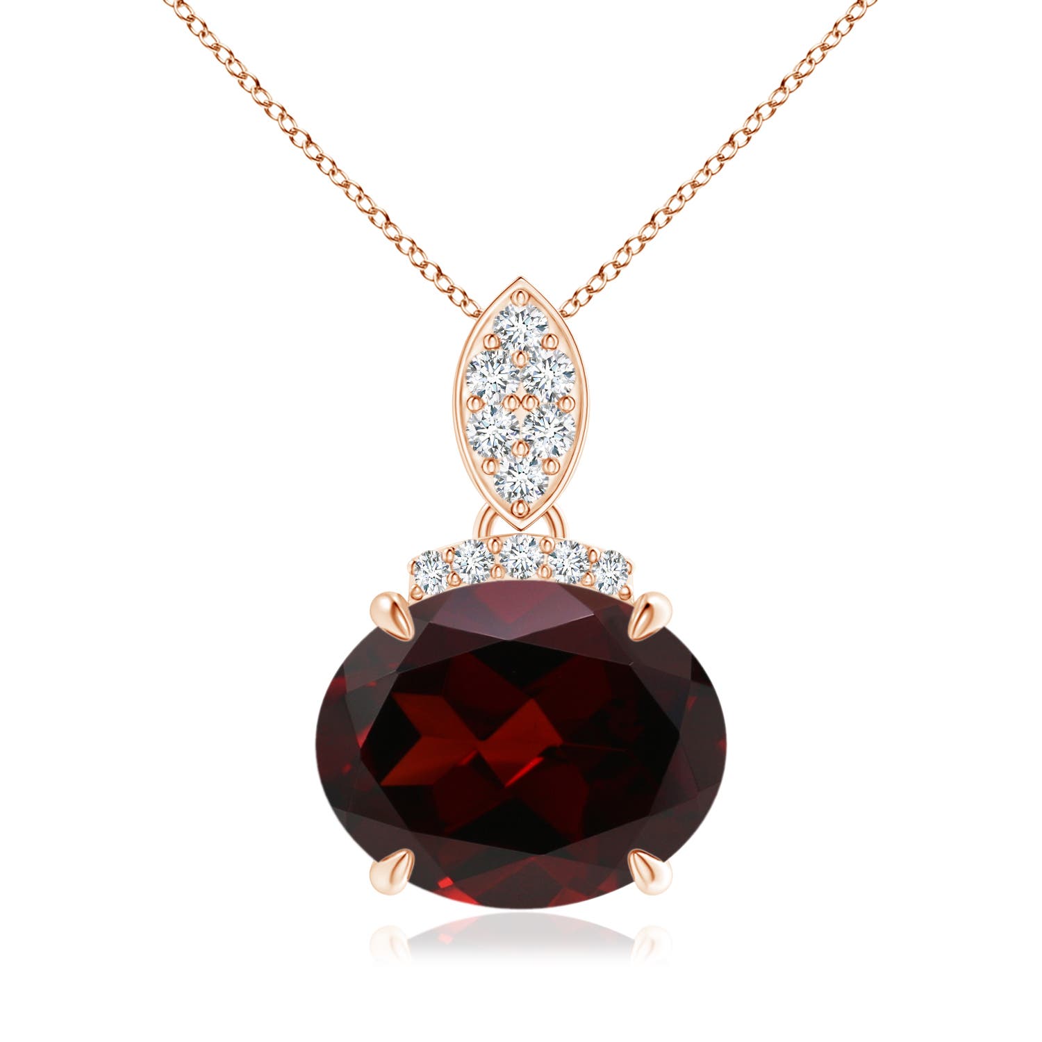 A - Garnet / 3.04 CT / 14 KT Rose Gold